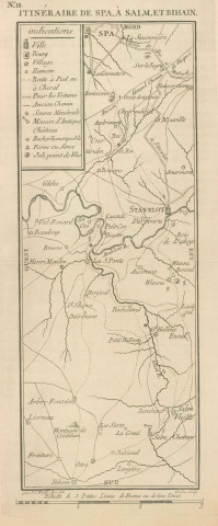 N°. 11. Itinéraire de Spa, à Salm, et Bihain.