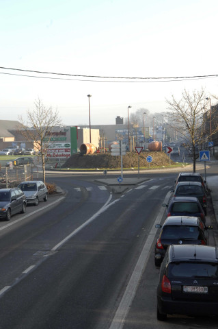 Andenne. Œuvre d'art du carrefour "les Pots".