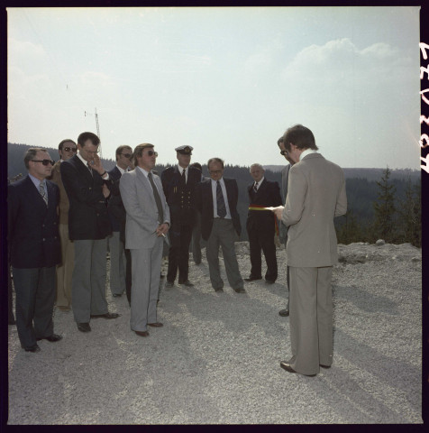 Houffalize. Visite royale sur le chantier du viaduc.