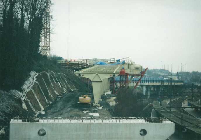 Liège. Travaux de la liaison E25-E40.