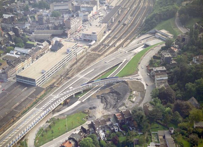 Liège. Tunnel de jonction E25/E40 vers le quartier des Guillemins.