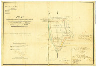 Plan D'une demande en extension de concession de Mine de houille située sur la commune de Jambe formée par Monsieur le comte de Liedekerke rentier à Geronsart même commune province de Namur.