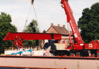 Saint-Ghislain. Tertre. Canal Nimy-Blaton. Chaussée de Chièvres. Construction du Pont-route.