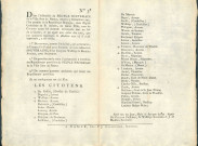 Proclamation (n° 3) de la liste des représentants de l'assemblée souveraine et provisoire de Namur élus le 5 décembre 1792