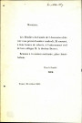 Invitation, envoyée par le comité de l'Association libérale, à participer aux funérailles du docteur Defoux.