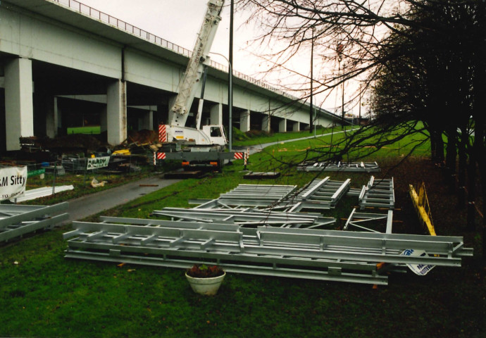 Braine-le-Comte. Ronquières. Plan incliné. Ascenseurs panoramiques. Evolution du chantier.