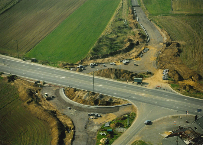 Messancy. Wolkrange. Futur giratoire sur la RN 81.