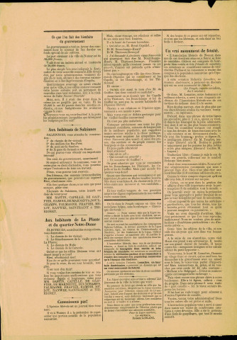 N° 1 du journal catholique Namur-Élections.