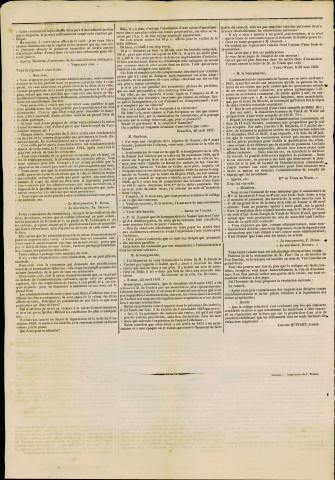 Proposition de l'échevin Quinart, faite en la séance du 29 septembre 1859 du Conseil communal de Namur. Cette proposition porte sur la liquidation des rentes perpétuelles.