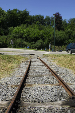 Erezée. Giratoire du pont d'Erezée.