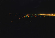 Grâce-Hollogne. Bierset. Photos de nuit de l'aéroport.