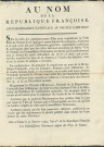 Annonce des commissaires nationaux auprès du pays de Namur sur le transfert des séances de l'Assemblée générale de Namur à Charles-sur-Sambre. Convocation des membres de l'Assemblée générale à Charles-sur-Sambre le 31 janvier 1793 ou au plus tard le 1er février pour la poursuite de l'exécution des décrets des 15, 17 et 22 décembre 1792 (signé les Commissaires nationaux auprès du pays de Namur).