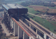 Le Roeulx. Evolution des travaux au nouvel ascenseur.