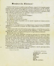 Lettre aux électeurs, signée par des membres de la Commission permanente de l'Union médicale de l'arrondissement de Namur, appuyant la candidature du docteur Louis Fallot.