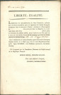 Courrier-type de l'Assemblée de l'administration à l'adresse des municipalités pour l'envoi à Namur de paille pour les logements de l'armée française. Signé Crombet vice-président, Quevreux secrétaire-général.