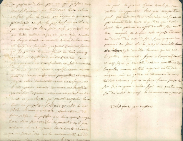 Copie d'un acte de rente que le Nicolas Joseph Estienne, meunier au Neuf moulin de Rachamps, a constitué au profit de Dieudonné Bourguignon, pléban de la collégiale de Dinant.