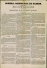 Proposition de l'échevin Quinart, faite en la séance du 29 septembre 1859 du Conseil communal de Namur. Cette proposition porte sur la liquidation des rentes perpétuelles.