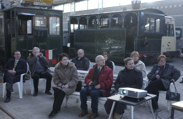 Thuin. Visite d'une délégation polonaise. Visite du musée du tram.