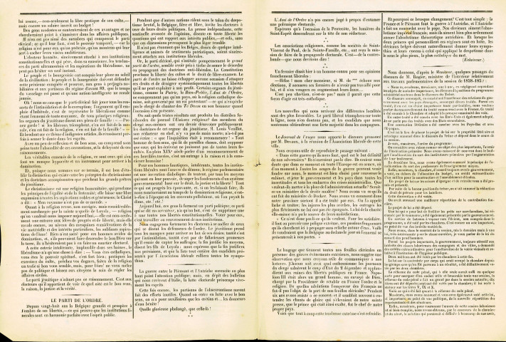 N°s des 5 et 7 juin 1859 du journal libéral Le Courrier des Élections