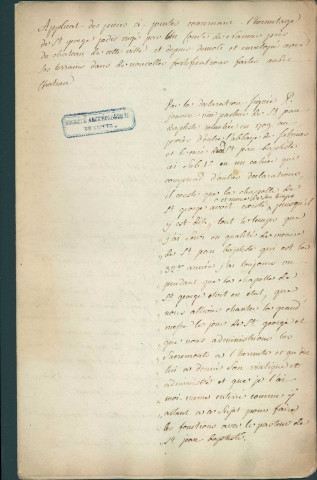 Pièces relatives à l'ermitage Saint-Georges, construit sur le site de la citadelle de Namur.