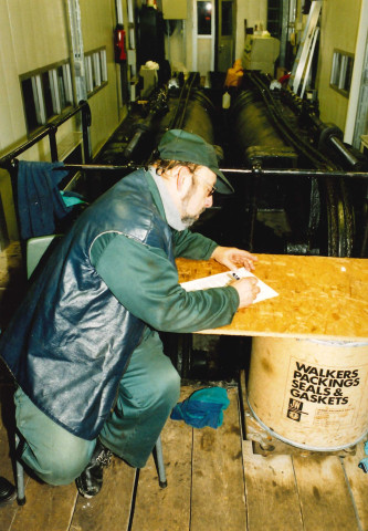 La Louvière. Houdeng-Aimeries. Intérieur d'un tunnel de service.