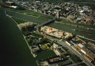 Liège. Bressoux. Pointe amont de l'Ile Monsin. Bassin de l'ADEPS.