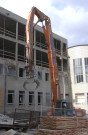 Namur. Salzinnes. Ancienne maternité. Début du chantier de démolition.