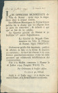 Annonce des officiers municipaux de Namur informant que "les assignats sont au paire du numéraire". Interdiction de les refuser. Décision du général de brigade Prestat. Signé Coppoy.
