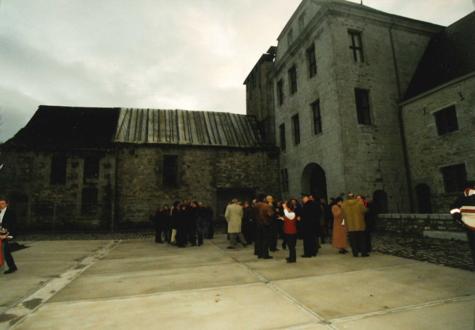 Anthisnes. Journée de l'arbre "Le Chêne". Inauguration de la ferme Saint-Laurent par M. le Ministre Daerden.