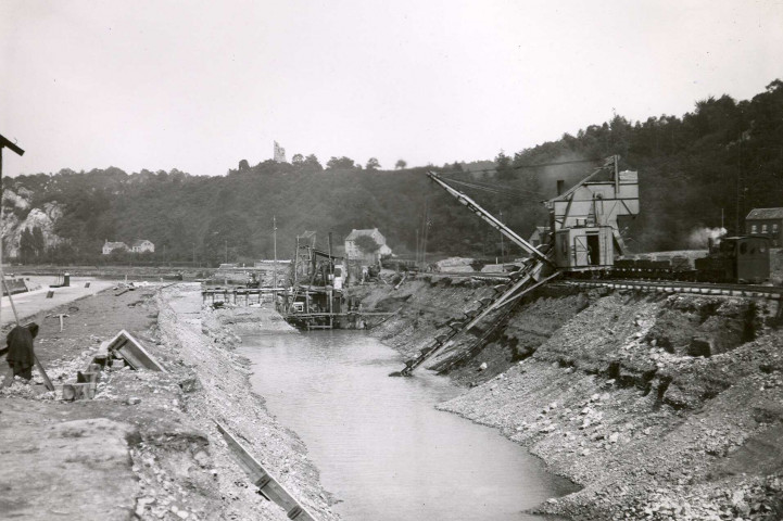 Construction de l'écluse