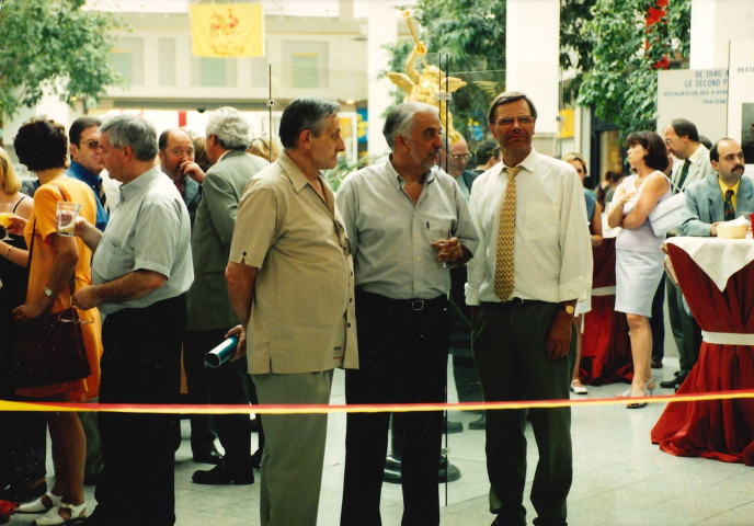 Liège. Belle-Ile. inauguration de l'exposition sur l'histoire du pont de Fragnée.