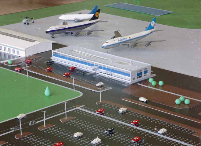 Grâce-Hollogne. Maquette du nouvel aéroport de Liège.