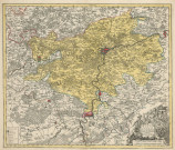 Comitatus Namurcensis cum locis Ejusdem munitioribus ac regionalibs finitimis ex observationibus recentissimis accuratissime designatus calamo et sumtibus Tob. Cour. Lotter Geogr. Aug. Vind.
Cum Priv. S. Vicar. in part. Rheni, Suev. et Franc. juris.