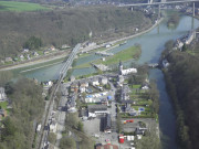 Dinant. Anseremme. Vues aériennes de la Meuse.