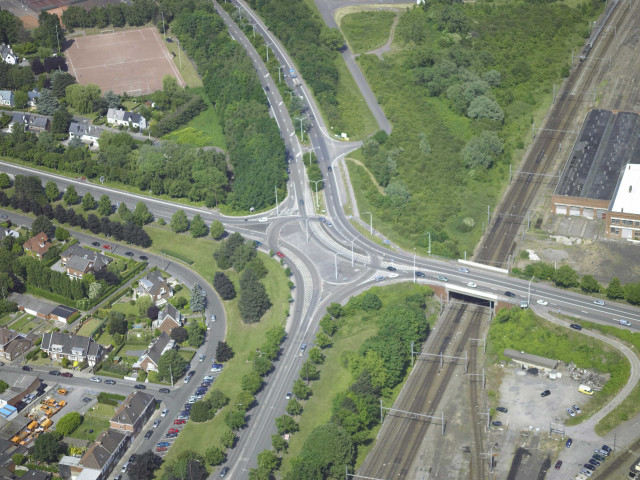 Saint-Ghislain. Vues aériennes.