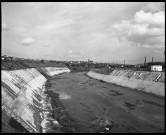 Floriffoux (Bauce). Chantier de rectification de la Sambre.