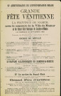 Programme de la grande fête vénitienne organisée sur la Meuse, à Namur, le 26 septembre 1880, à l'occasion du 50e anniversaire de l'indépendance de la Belgique