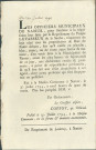 Annonce des officiers municipaux de Namur invitant les propriétaires de bois de noyer abattu à en faire la déclaration à la Maison commune. Signé Coppoy.