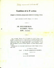 Liste des candidats de la troisième section (Ernest Mélot-Richald, Henri Malisoux et Alphonse Rops).