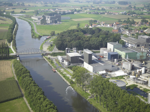 Pecq. Warcoing. Vues aériennes de l'Escaut.