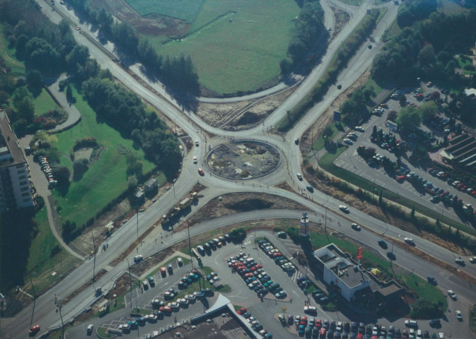 Nivelles. Evolution des travaux d'aménagement du giratoire sur le ring 25.