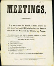 Invitation à assister, le 15 mai 1871, en la salle des concerts du théâtre de Namur, à un meeting sur la question ouvrière.
