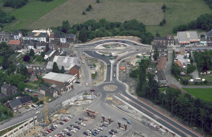 Châtelineau. Chantier du rond-point Cora.