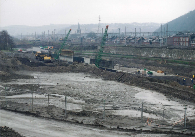 Liège. Kinkempois. Evolution des travaux de la jonction E25 - E40 (3).