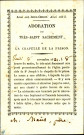 Annonces d'adorations du Très-Saint-Sacrement à la chapelle de la prison.