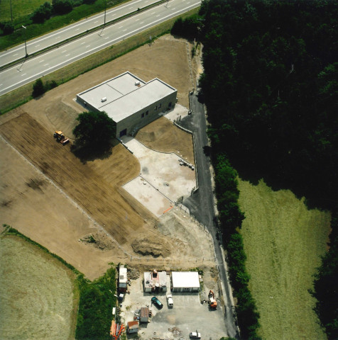 Jalhay. Sart-Lez-Spa. Bâtiment de la station de pompage et du réservoir.