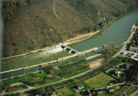 Hastière. Barrage-écluse n°1. Evolution du chantier.