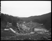 Jalhay. Travaux de rehaussement du barrage de la Gileppe et inauguration royale (20 octobre 1971).