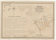 Plan de la concession des Mines de houille du Trieu des Agneaux, gisantes sous la Commune de Courcelles, demandée en maintenue par Monsr Pierre Lemaitre.