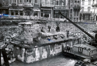 Vue de la construction du pont Charles de Gaulle